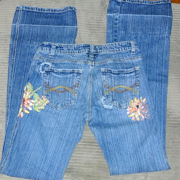 Seduction embroidered flare jeans size 7 - Picture 1 of 2